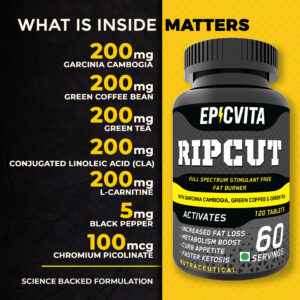 Epicvita Ripcut Non Stimulant Fat Burner